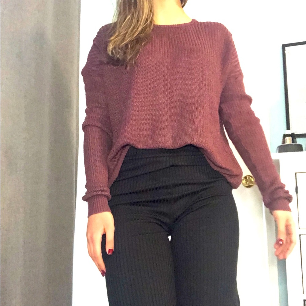 Maroon colored sweater